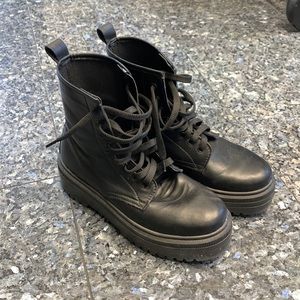 ASOS black platform combat boots